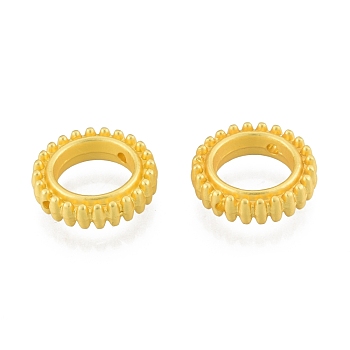 Alloy Bead Frame, Matte Style, Donut, Matte Gold Color, 13x3mm, Hole: 1mm