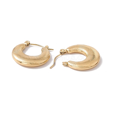 Ion Plating(IP) 304 Stainless Steel Croissant Hoop Earrings for Women(EJEW-G314-06G)-2