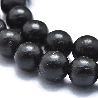 Brins de perles de shungite naturelle(G-M353-A04-8mm)-3