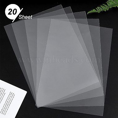 tablero de plástico transparente olycraft con papel protector para el reemplazo del marco de fotos(DIY-OC0003-74G)-3