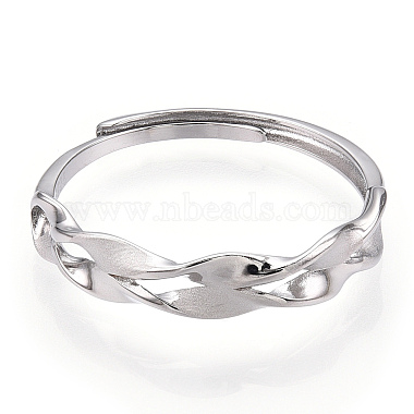 925 Sterling Silver Adjustable Ring Settings(STER-T007-06P)-2
