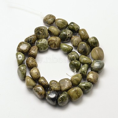 Natural Jasper Nuggets Beads Strands(G-P092-23)-2