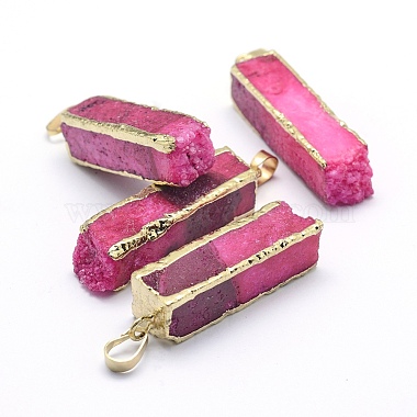 Natural Druzy Agate Crystal Pendants(G-A172-02)-2