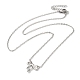 Non-Tarnish 304 Stainless Steel Cable Chain Bowknot Pendant Necklaces(NJEW-Z041-03P-03)-2