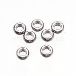 Tarnish Resistant 201 Stainless Steel Spacer Beads, Rondelle, Stainless Steel Color, 2x1mm, Hole: 1mm(STAS-D448-028P)
