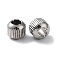 303 Stainless Steel Beads, Rondelle, Stainless Steel Color, 8x7mm, Hole: 4.2mm(STAS-Q302-22C-P)