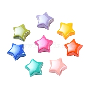 32Pcs 8 Colors Opaque Acrylic Beads, Pearlized, Star, Mixed Color, 20.5x21x12.5mm, Hole: 3.5mm(MACR-YW0001-41)