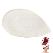 Linen Mini Hat Fascinator Base, for DIY Crafts Hair Accessories Decoration, Beige, 310x290x46mm(AJEW-WH0561-32C)