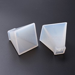 DIY Silicone Molds, Resin Casting Molds, For UV Resin, Epoxy Resin Jewelry Making, For Resin & Dried Flower Jewelry Making, Trapezoid, White, 57x56x57mm(X-AJEW-F030-01-50x50mm)