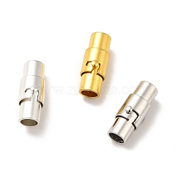 Brass Locking Tube Magnetic Clasps, Column, Mixed Color, 15x6mm, Hole: 4mm(MC078-M)