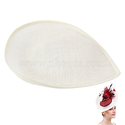 Linen Mini Hat Fascinator Base, for DIY Crafts Hair Accessories Decoration, Beige, 310x290x46mm(AJEW-WH0561-32C)