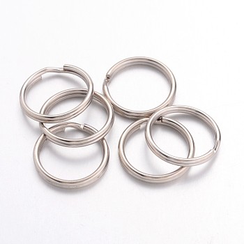 Iron Split Rings, Double Loops Jump Rings, Platinum Color, 1.5mm thick, 16mm in diameter, about 14.5mm inner diameter
