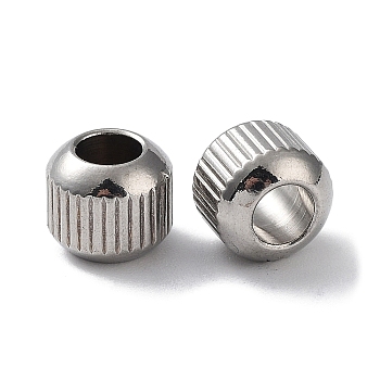 303 Stainless Steel Beads, Rondelle, Stainless Steel Color, 8x7mm, Hole: 4.2mm