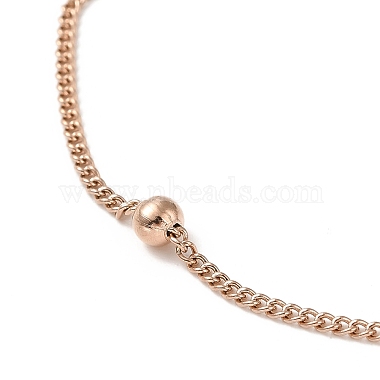 Ion Plating(IP) 304 Stainless Steel Satellite Chain Necklace for Men Women(NJEW-E076-01RG)-2