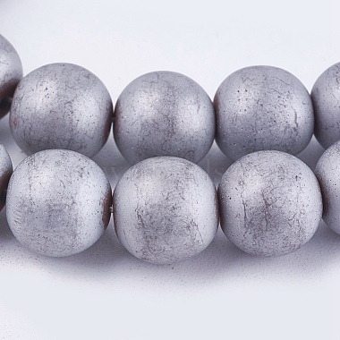 Electroplate Non-magnetic Synthetic Hematite Beads Strands(G-M007-25A)-3