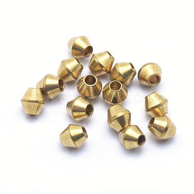 Unplated Bicone Brass Spacer Beads