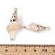 Electroplate Natural Spiral Shell Pendants(SSHEL-T018-03)-3