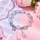 10mm Round Opalite & Cat Eye Beaded Stretch Bracelets(BJEW-JB10450)-2