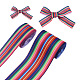 2 Rolls 2 Style Stripe Pattern Printed Polyester Grosgrain Ribbon(OCOR-TA0001-38A)-2