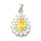 Rack Plating Brass Micro Pave Cubic Zirconia Pendant(KK-H485-39P-02)-1