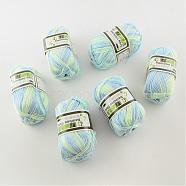 Soft Baby Yarns, with Bamboo Fibre and Silk, Colorful, 1mm, about 140m/roll, 50g/roll, 6rolls/box(YCOR-R024-ZM045A)