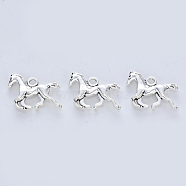 Tibetan Style Alloy Pendants, Cadmium Free & Lead Free, Horse, Antique Silver, 15x18x3mm, Hole: 1.8mm(X-TIBE-R316-083AS-RS)