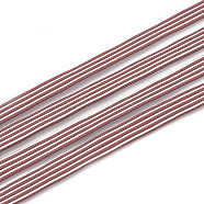 Flat Elastic Cord, with Nylon Outside and Rubber Inside, Indian Red, 7x1.5mm, about 100yard/bundle(300 feet/bundle)(EC-S003-07E)