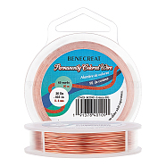 Round Craft Copper Wire, Other Color, 0.4mm, 26 Gauge(CWIR-BC0001-0.4mm-RG)