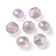 UV Plating Luminous Transparent Acrylic Beads, Glow in The Dark, Round, Lavender, 21x21.5x15mm, Hole: 4mm(OACR-P010-05C)