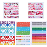 6 Sets 2 Styles Rectangle Paper Self Adhesive Category Labels Stickers, Budget Decals for Money Saving Budgeting Planner, Mixed Color, 115~180x112x0.1mm, 3 sets/style(DIY-GF0008-49)