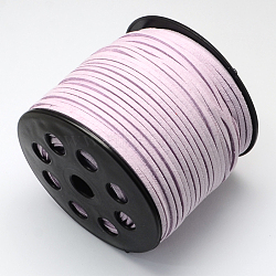 Eco-Friendly Faux Suede Cord, Faux Suede Lace, Thistle, 3.0x1.4mm, about 98.42 yards(90m)/roll(LW-R007-3.0mm-1072)