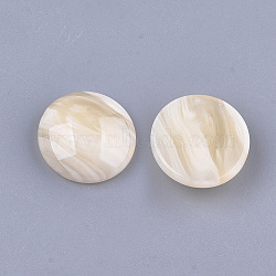 Resin Cabochons, Imitation Gemstone Style, Dome/Half Round, Antique White, 12x5mm(CRES-S363-04D-02)