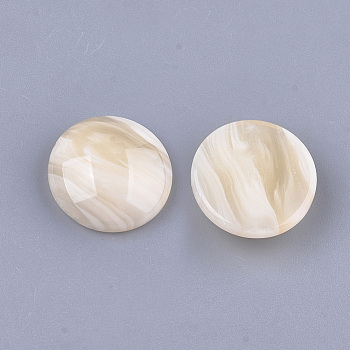 Resin Cabochons, Imitation Gemstone Style, Dome/Half Round, Antique White, 12x5mm