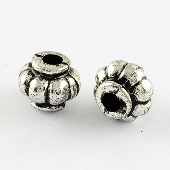 Vintage Acrylic Beads, Lantern, Antique Silver Plated, 9x11mm, Hole: 3.5mm, about 1240pcs/500g