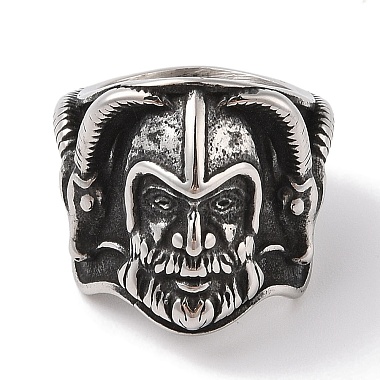 304 Stainless Steel Viking Warrior Ring for Men(RJEW-U005-02AS)-2