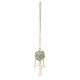 Natural Green Aventurine with Rack Plating Brass Pendants Decorations(AJEW-B023-01G-04)-1