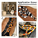 Biyun 100pcs 2 perles européennes en bois naturel peint de style(WOOD-BY0001-02)-7