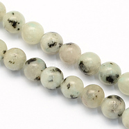 Natural Sesame Jasper/Kiwi Jasper Round Beads Strands, 8.5mm, Hole: 1.2mm, about 47pcs/strand, 15.5 inch(G-S168-8mm)
