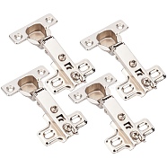 Gorgecraft 4Pcs Iron Hinge, Wardrobe Door Accessories, Stainless Steel Color, 85x50.7x18mm, Hole: 4mm  and 4.2x7.5mm(FIND-GF0002-42)