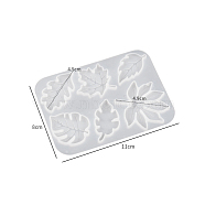 Cabochon & Pendant DIY Silicone Molds, Resin Casting Molds, for UV Resin, Epoxy Resin Craft Making, Leaf, 110x80x4mm(SIMO-PW0020-05C)
