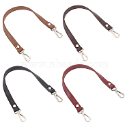 WADORN 4 Strands 4 Colors Imitation Leather Bag Handles, with Alloy Clasps, for Bag Straps Replacement Accessories, Mixed Color, 345~355x12x3.5mm, 1 strand/color(FIND-WR0008-48)