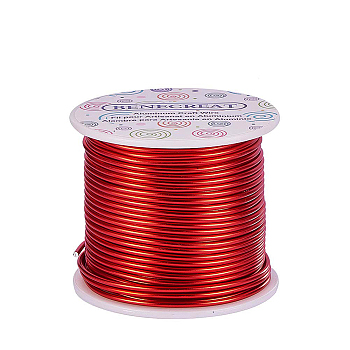 Round Aluminum Wire, FireBrick, 18 Gauge, 1mm, about 492.12 Feet(150m)/roll