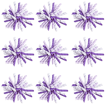 Polyester Self-Adhesive Curly Bows Gift Wrap Accessory, Purple, 101.6mm