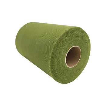 Deco Mesh Ribbons, Tulle Fabric, Tulle Roll Spool Fabric For Skirt Making, Dark Khaki, 6 inch(15cm), about 100yards/roll(91.44m/roll)