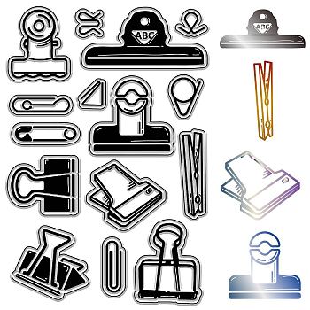 Custom PVC Plastic Clear Stamps, for DIY Scrapbooking, Photo Album Decorative, Cards Making, Stamp Sheets, Film Frame, Clamp, 160x110x3mm
