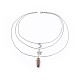 Bullet Natural & Synthetic Gemstone Pendant Tiered Necklaces(NJEW-JN02457)-2