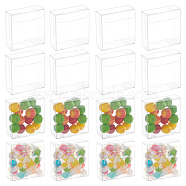 Plastic Storage Boxes, Candy Gift Package Supplies, Square, Clear, 7x7x2.8cm(CON-WH0086-083)