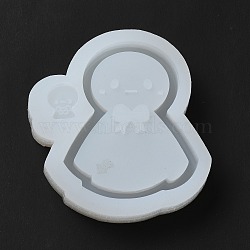 DIY Teru Teru Bozu Quicksand & Filling Silicone Molds, Resin Casting Molds, for UV Resin, Epoxy Resin Craft Making, White, 75x71x15mm, Inner Diameter: 15x14mm and 64x52mm(AJEW-A032-01)