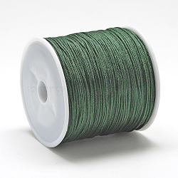 Nylon Thread, Chinese Knotting Cord, Dark Green, 1mm, about 284.33 yards(260m)/roll(NWIR-Q009A-258)