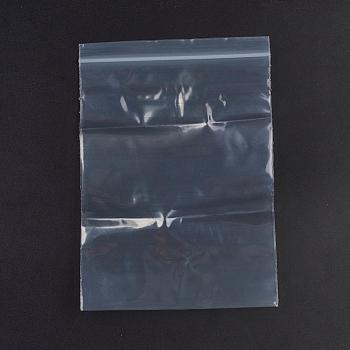 Plastic Zip Lock Bags, Resealable Packaging Bags, Top Seal, Self Seal Bag, Rectangle, White, 20x14cm, Unilateral Thickness: 3.9 Mil(0.1mm), 100pcs/bag